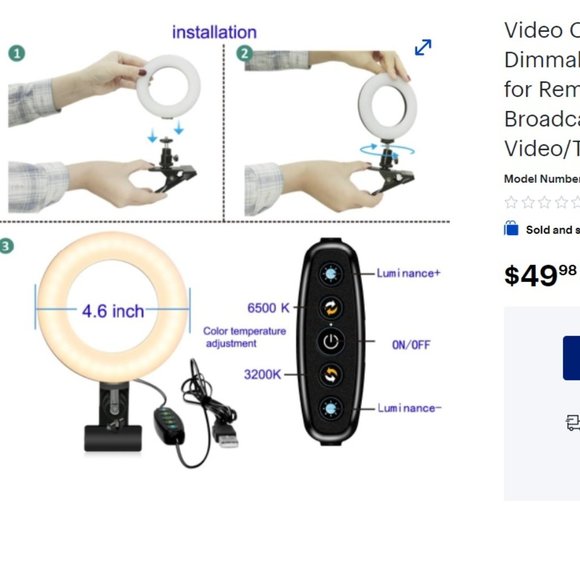 BRAND NEW - Never used - Video Conference Lighting Kit - Picture 4 of 4